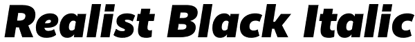 Realist Black Italic Font