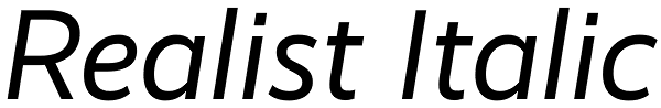 Realist Italic Font