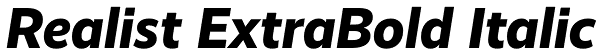 Realist ExtraBold Italic Font