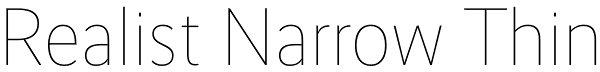 Realist Narrow Thin Font