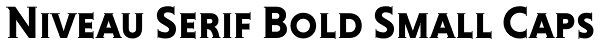 Niveau Serif Bold Small Caps Font