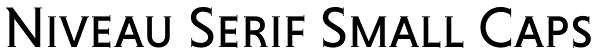 Niveau Serif Small Caps Font
