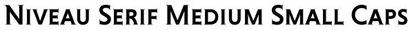 Niveau Serif Medium Small Caps Font