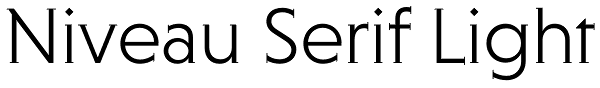 Niveau Serif Light Font