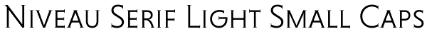 Niveau Serif Light Small Caps Font