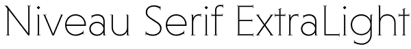 Niveau Serif ExtraLight Font