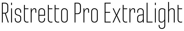 Ristretto Pro ExtraLight Font