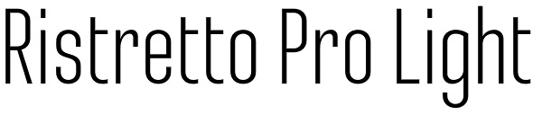 Ristretto Pro Light Font