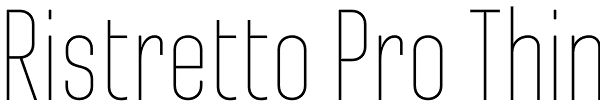 Ristretto Pro Thin Font