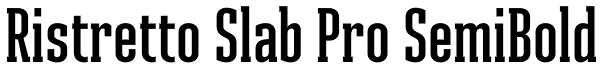 Ristretto Slab Pro SemiBold Font