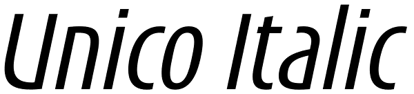 Unico Italic Font