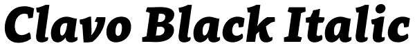 Clavo Black Italic Font