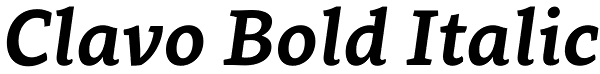 Clavo Bold Italic Font