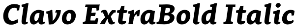 Clavo ExtraBold Italic Font