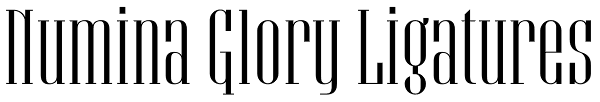 Numina Glory Ligatures Font