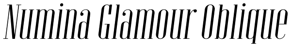 Numina Glamour Oblique Font