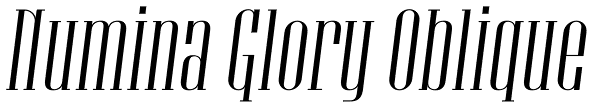 Numina Glory Oblique Font