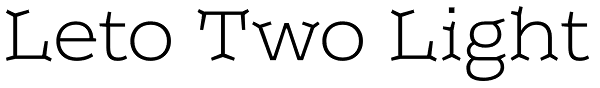 Leto Two Light Font