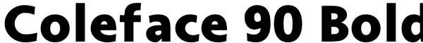 Coleface 90 Bold Font