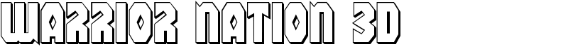 Warrior Nation 3D Font