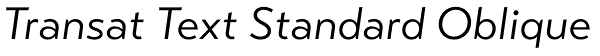 Transat Text Standard Oblique Font