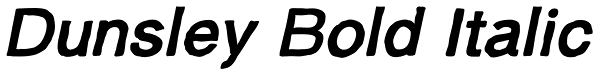 Dunsley Bold Italic Font