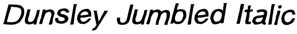 Dunsley Jumbled Italic Font