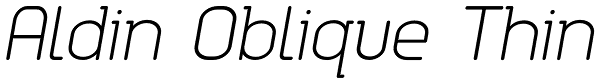Aldin Oblique Thin Font