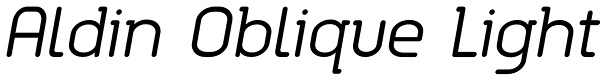 Aldin Oblique Light Font
