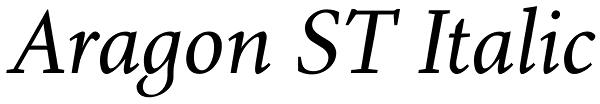 Aragon ST Italic Font