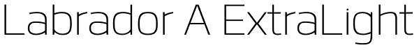 Labrador A ExtraLight Font