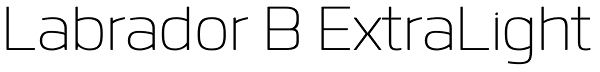 Labrador B ExtraLight Font