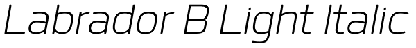 Labrador B Light Italic Font