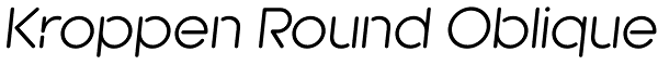 Kroppen Round Oblique Font