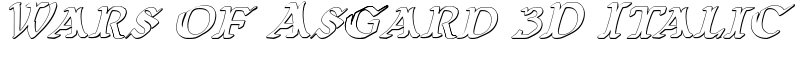 Wars of Asgard 3D Italic Font