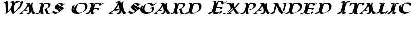 Wars of Asgard Expanded Italic Font