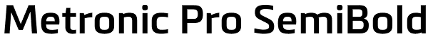Metronic Pro SemiBold Font