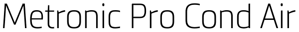 Metronic Pro Cond Air Font