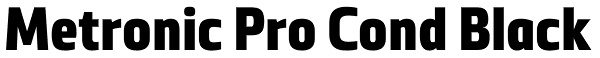 Metronic Pro Cond Black Font