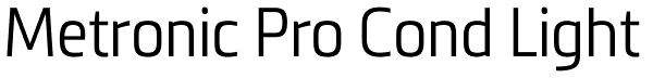 Metronic Pro Cond Light Font