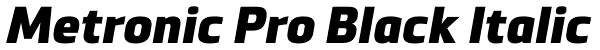 Metronic Pro Black Italic Font