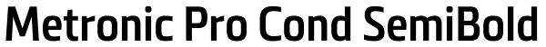 Metronic Pro Cond SemiBold Font