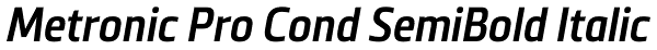 Metronic Pro Cond SemiBold Italic Font