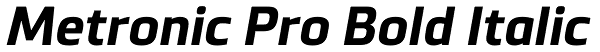 Metronic Pro Bold Italic Font