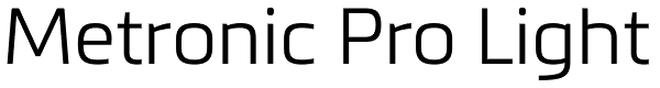 Metronic Pro Light Font