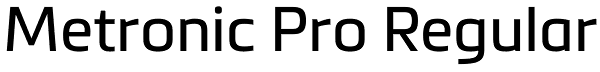 Metronic Pro Regular Font