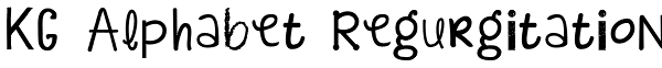 KG Alphabet Regurgitation Font