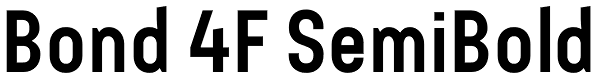 Bond 4F SemiBold Font