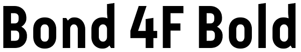 Bond 4F Bold Font