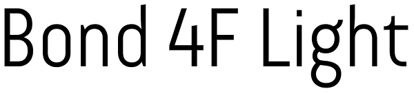 Bond 4F Light Font